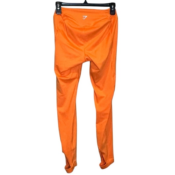 GYMSHARK Athletic Workout Leggings Orange Women’s Size Small 27” Inseam - Picture 4 of 11